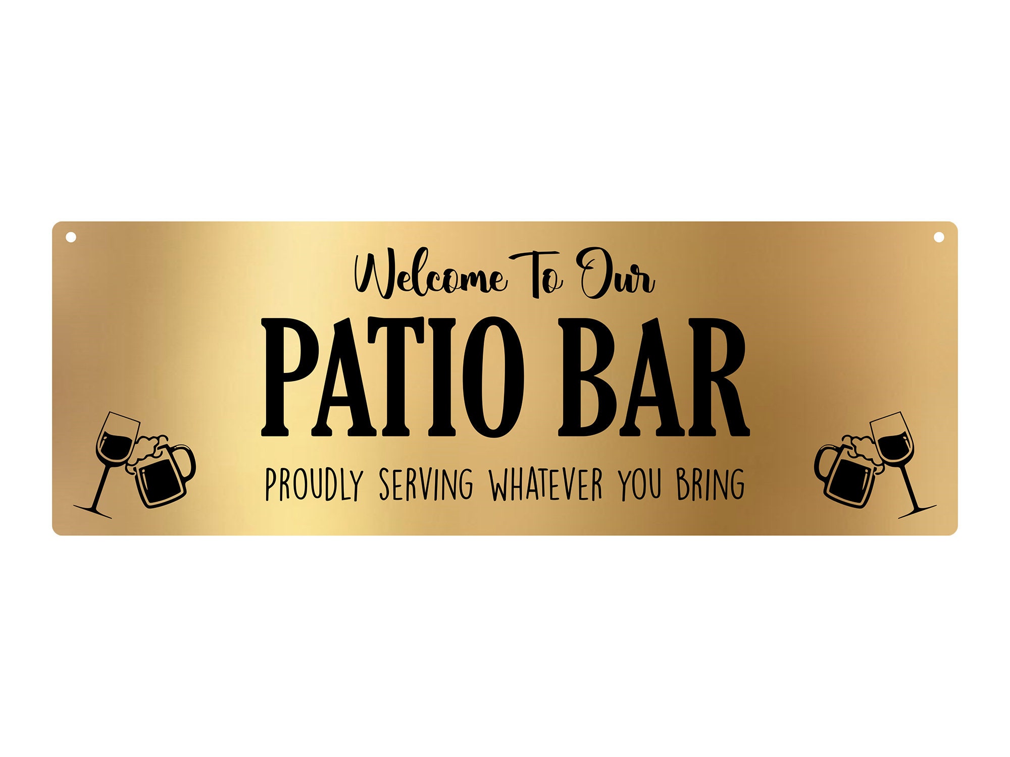 Welcome To Our Patio Metallschild – Terrassendekoration, 30,5x40,6 Cm, Perfekt Als Geschenk