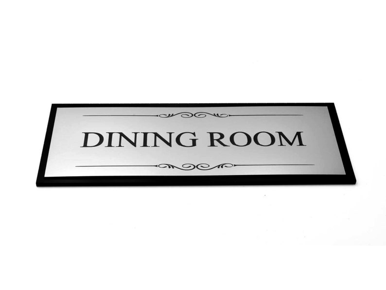 dining room door sign