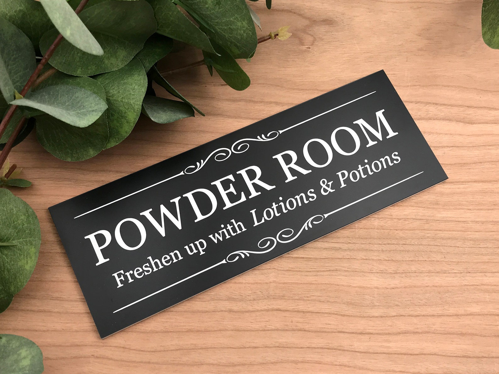 Powder Room, Toilet / Bathroom Door Sign - Etsy