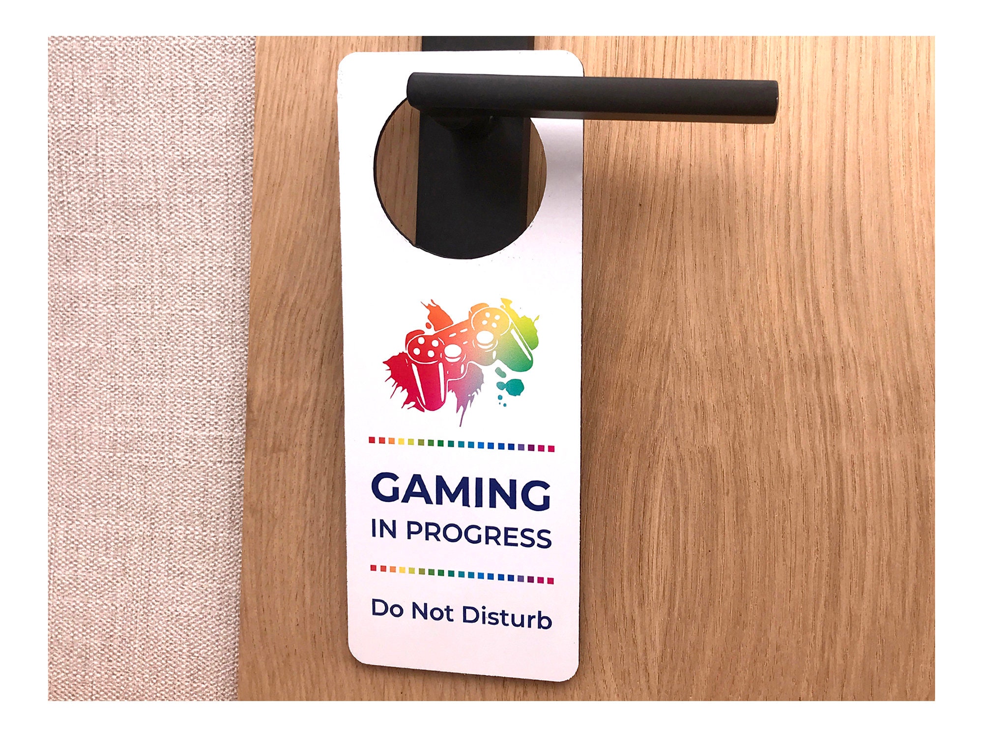 Do Not Disturb Door Hanger Gaming in Progress - Etsy