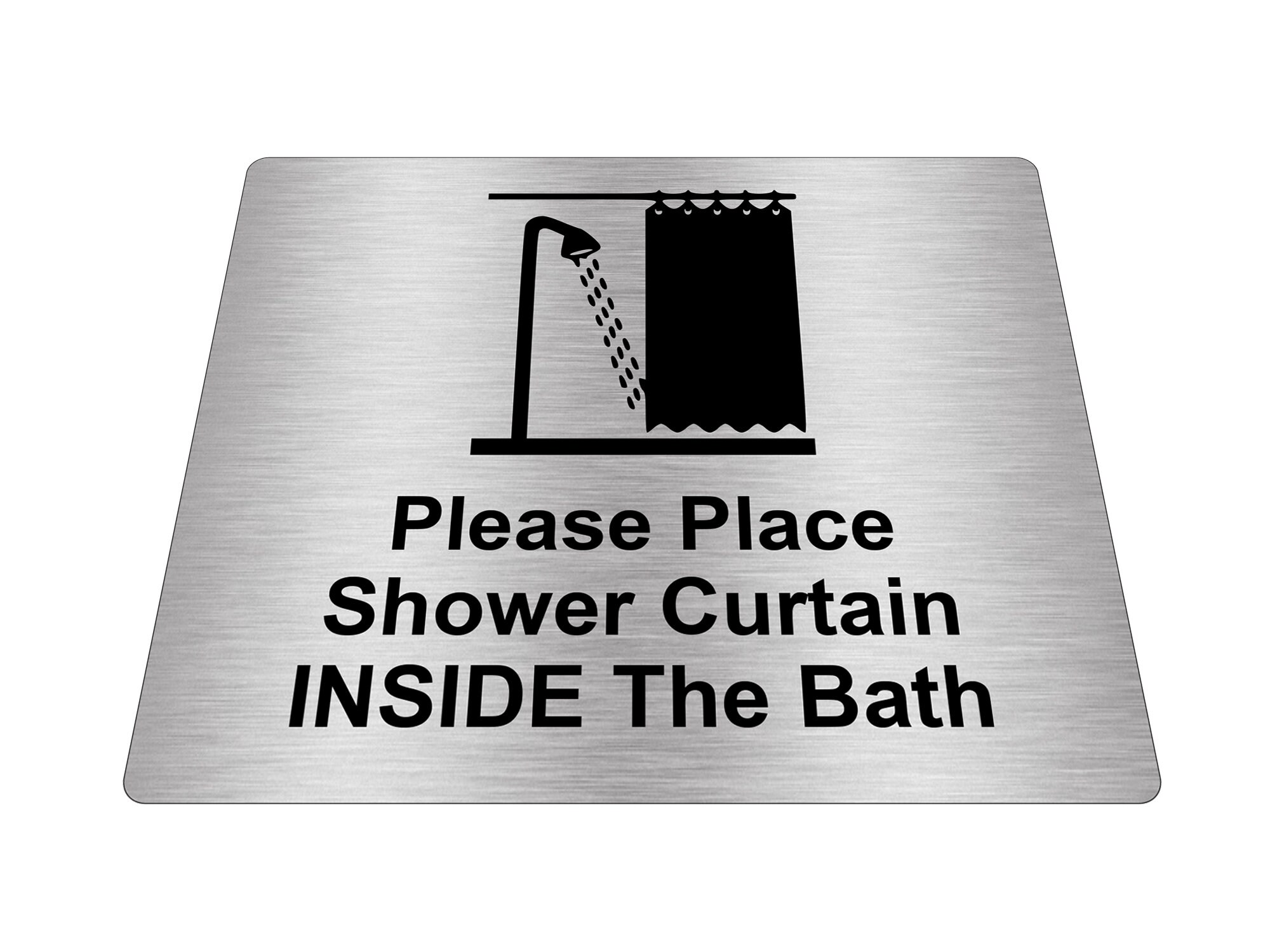 Please Place Shower Curtain Inside the Bath Sign Adhesive Etsy