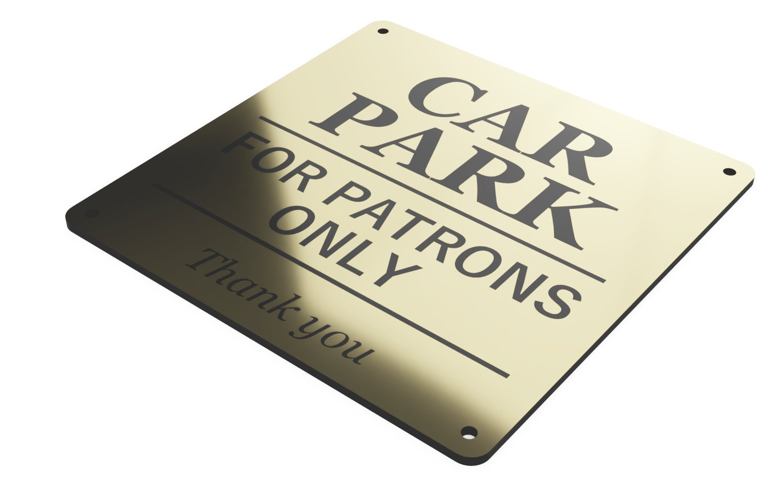 Car Park for Patrons Only Sign in A Choice of Colours Large 145 mm Size 