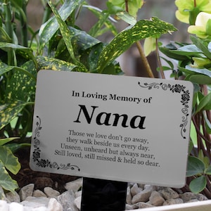 Nana Engraved Memorial Plaque Stake