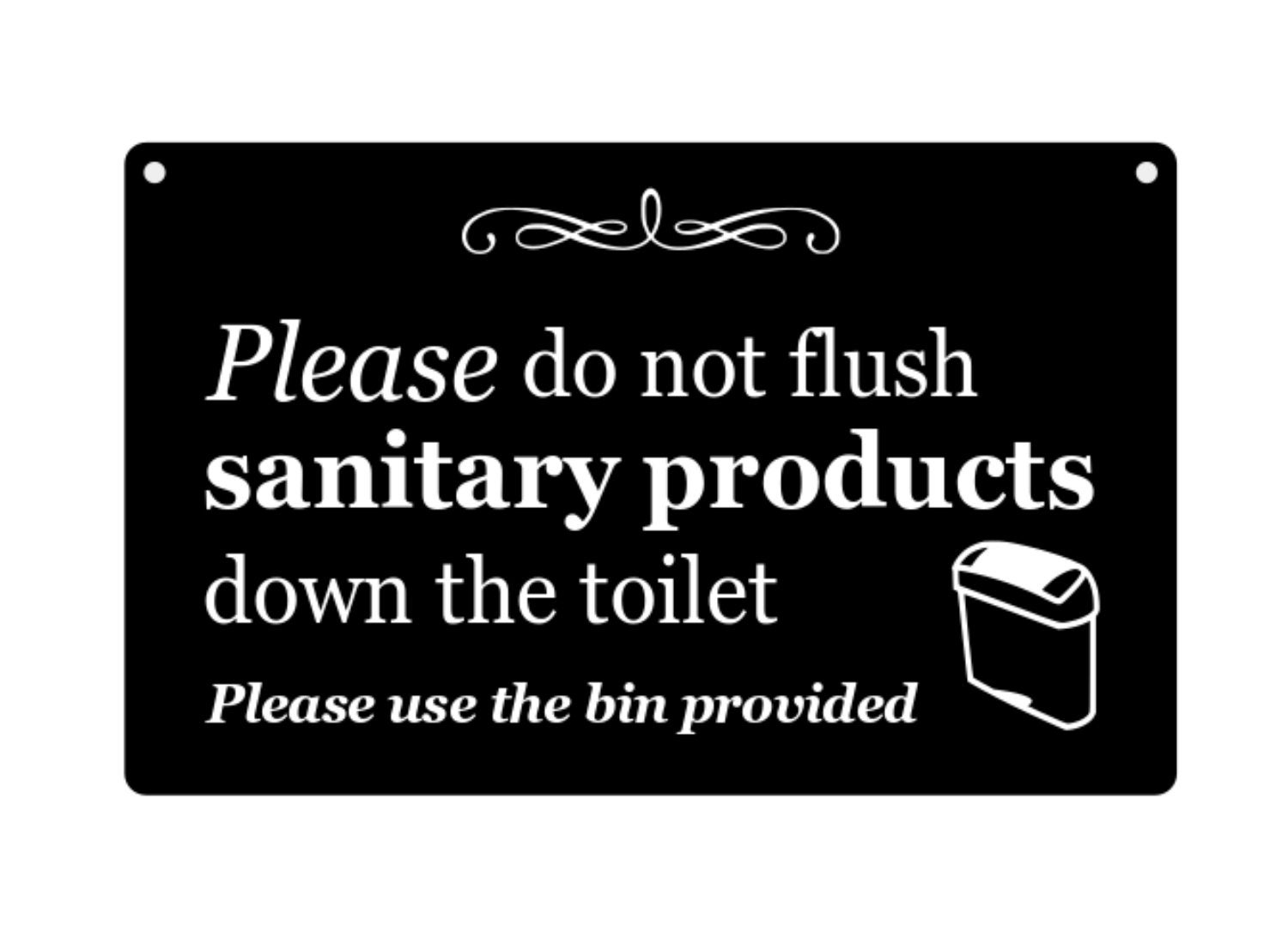 Sanitary Bin Sign for Toilet Ladies Loo Bathroom W.C Etsy UK
