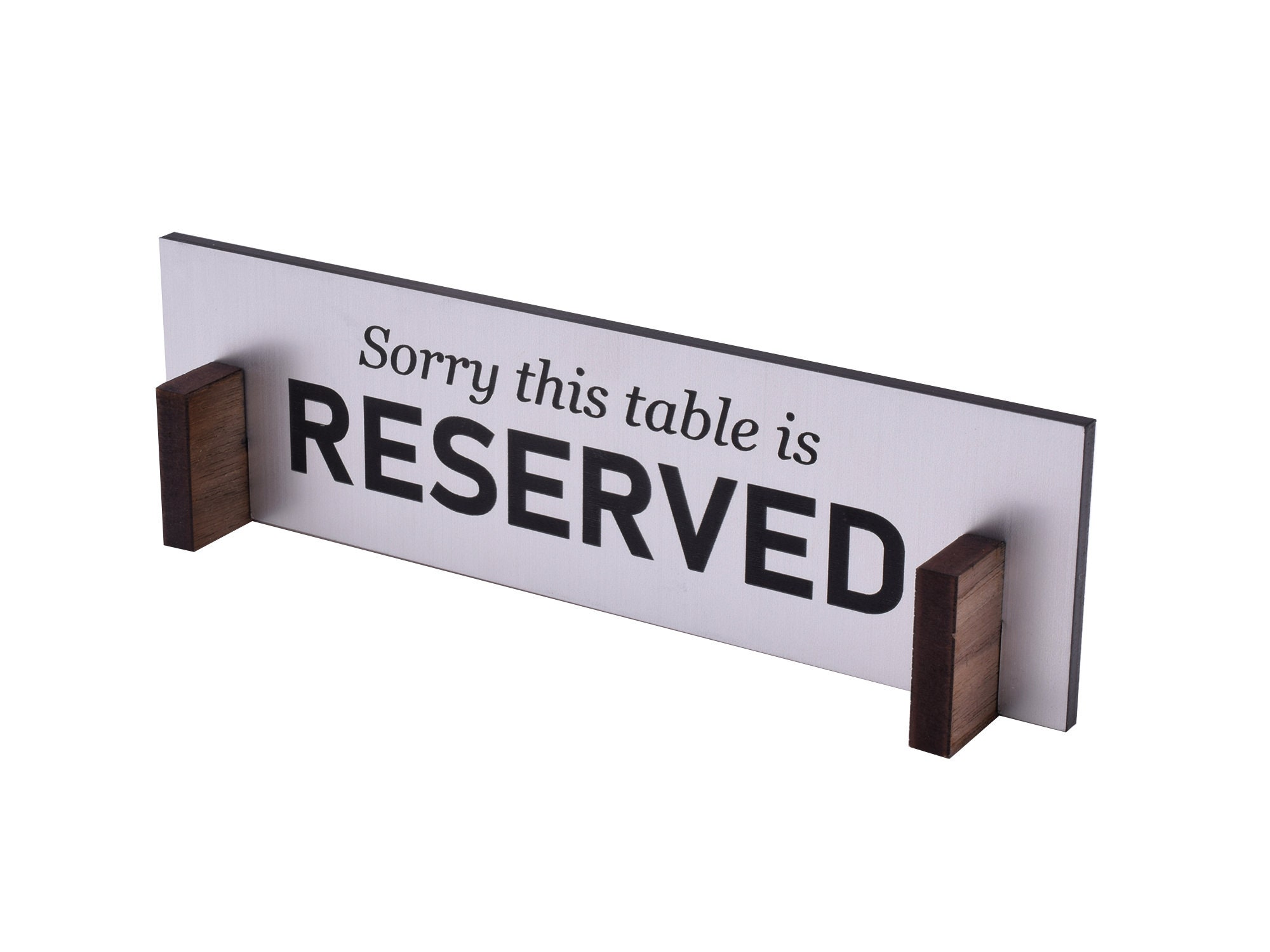 Customised Reserved Table Top Signs Silver and Black With Etsy