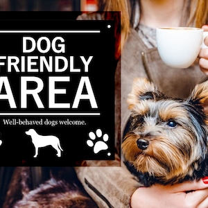 Dog Friendly Area Engraved Sign