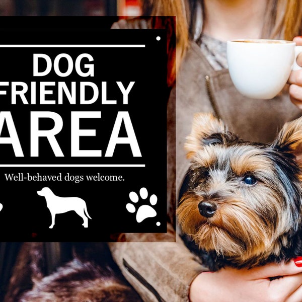 Dog Friendly Area Engraved Sign