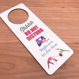 Do Not Disturb | Yoga Door Hanger - Yogis Are in the Flow - Etsy