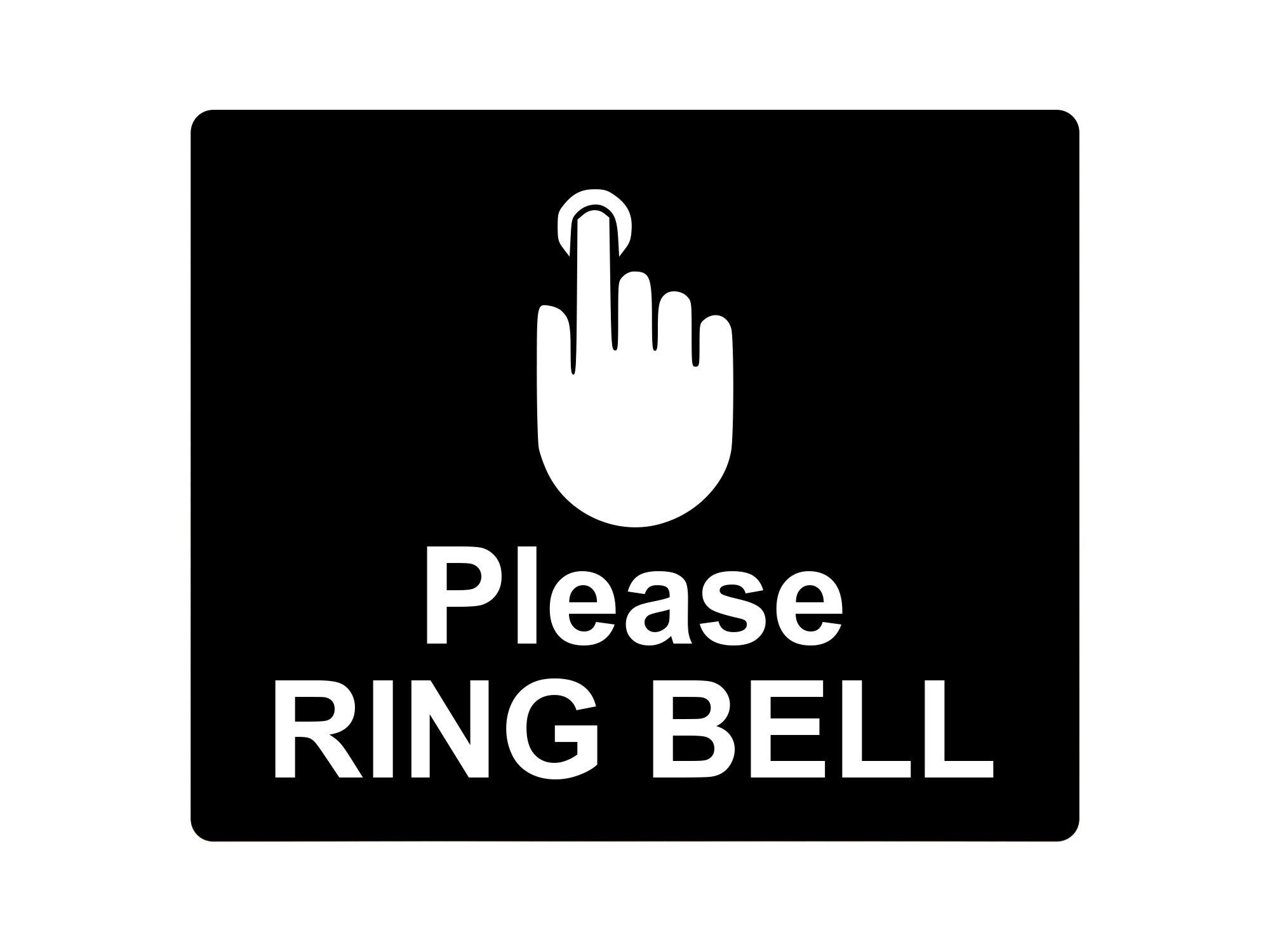 Please Ring Bell Sign Adhesive Sticker Notice SILVER / GOLD / | Etsy