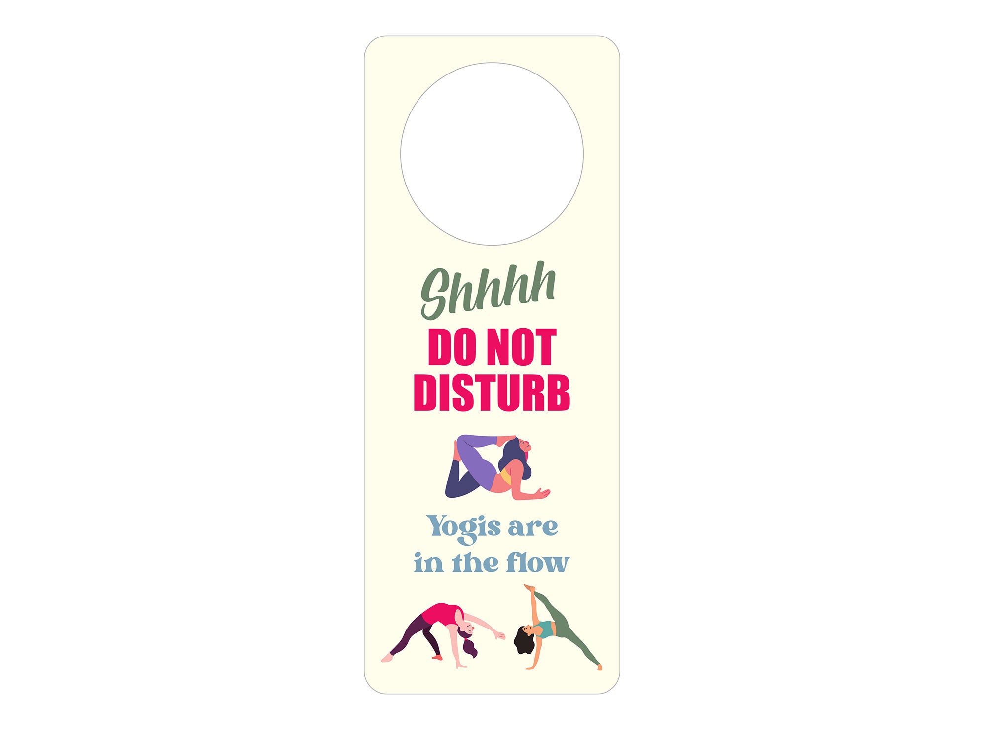 Do Not Disturb Yoga Door Hanger Yogis Are in the Flow - Etsy