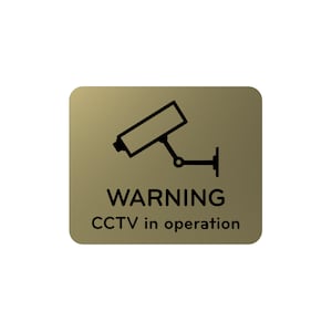 Warning CCTV Sign: Indoor/Outdoor Use, Waterproof, Adhesive Back
