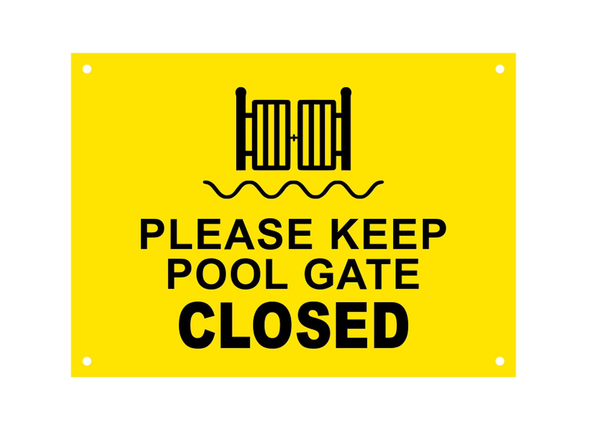 Keep Pool Gate Closed Sign Notice Warning Indoor / Etsy