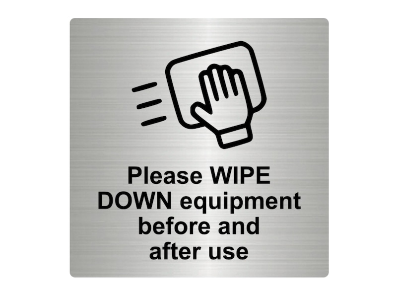 Please Wipe Down Equipment Before and After Use Sign Adhesive Etsy