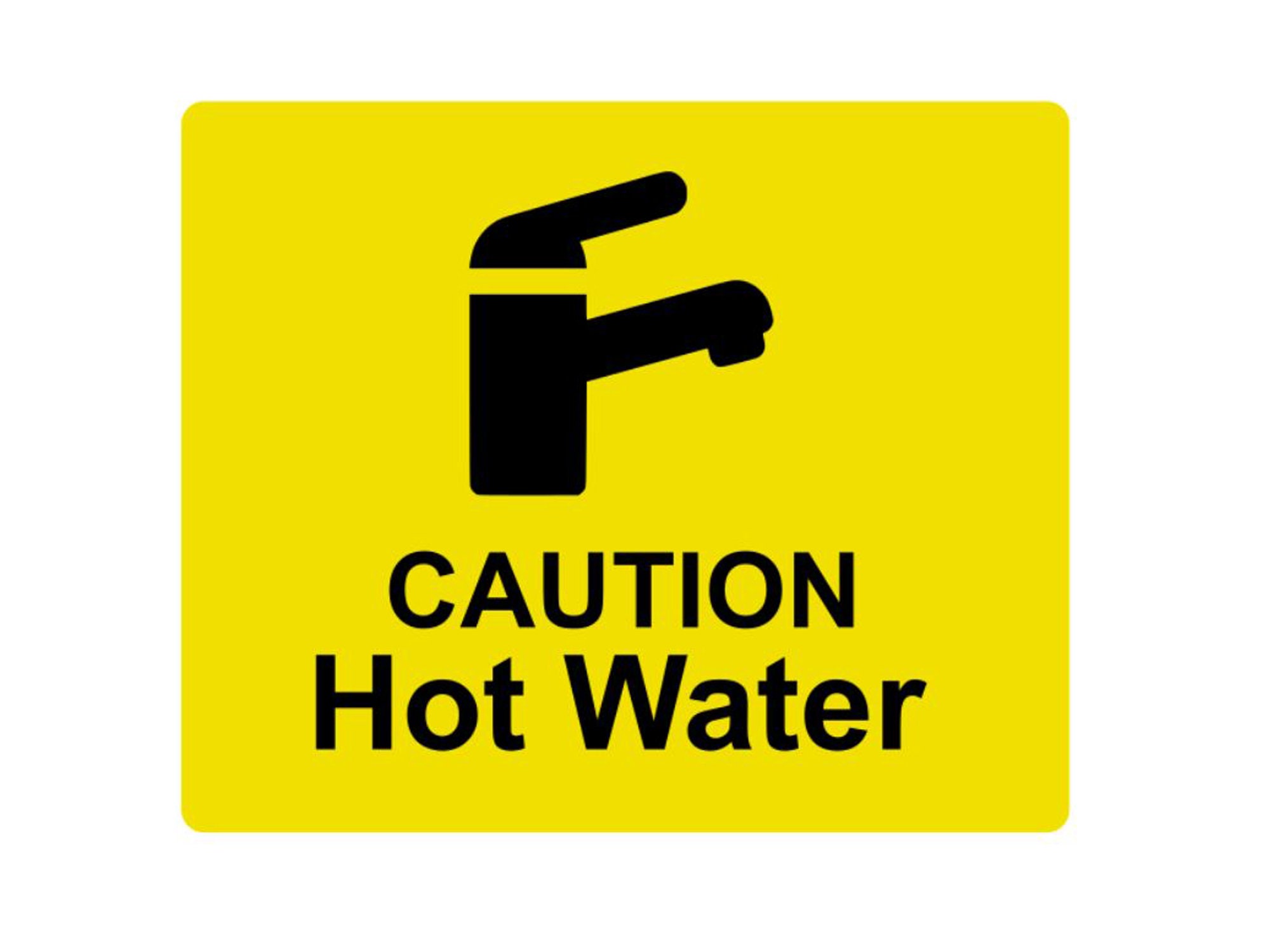 Caution Hot Water Tap Sink Sign Adhesive Sticker Notice with Etsy