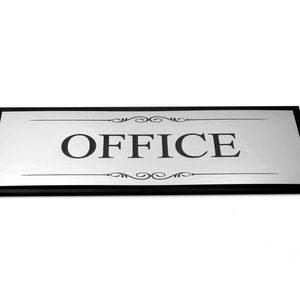 Office Door Sign, Adhesive Room Plaque