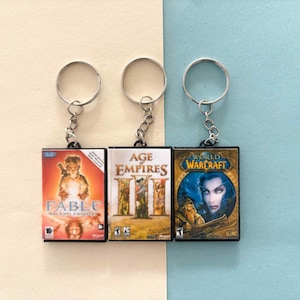 Miniature PC inspired Game Keychain -Collectible Gamer Gift