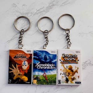 Miniature Wii Inspired Game Keychains/ Novelty keyrings/ Gamers keychains
