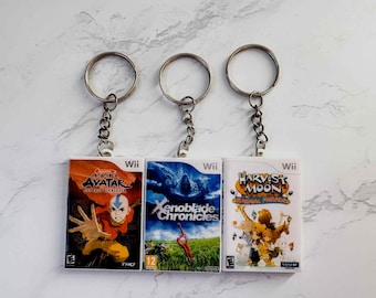 Miniature Wii Inspired Game Keychains I Collectible Gamer Gift I Fun Keyring