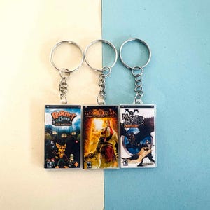 Miniaturowe breloki inspirowane grami PSP I Kolekcjonerski prezent dla gracza I Zabawne breloki