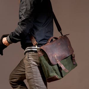 Men Messenger Bag, Messenger for Man, Satchel Bag for Men, Handmade by Real Artisans image 2