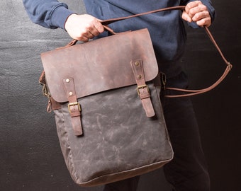 Waxed Canvas Backpack, Handmade by Real Artisans