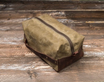 A Dopp Kit for Men or a Personalize Dopp Kit, Shaving Bag for Men, Handmade by Real Artisans