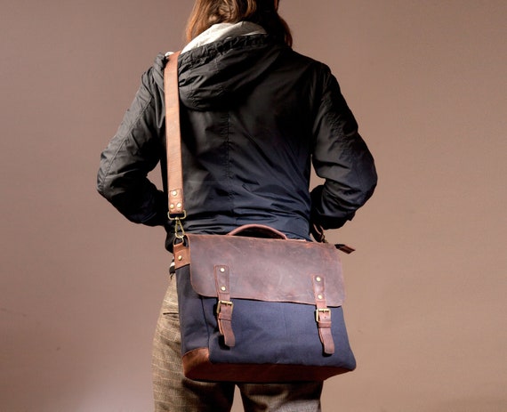 Canvas Laptop Bag Man Men Bag Waxed Canvas Bag Laptop Bag - Etsy