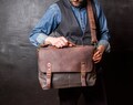 Mens Leather Satchel Bag, Messenger Bag for Men, Laptop Bag for School and Business Computer Bag, Vintage Leather Briefcase Handmade product logo