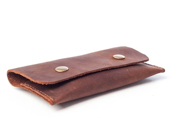 Business card holder, leather coin wallet, business card leather, upcycled leather, coin holder