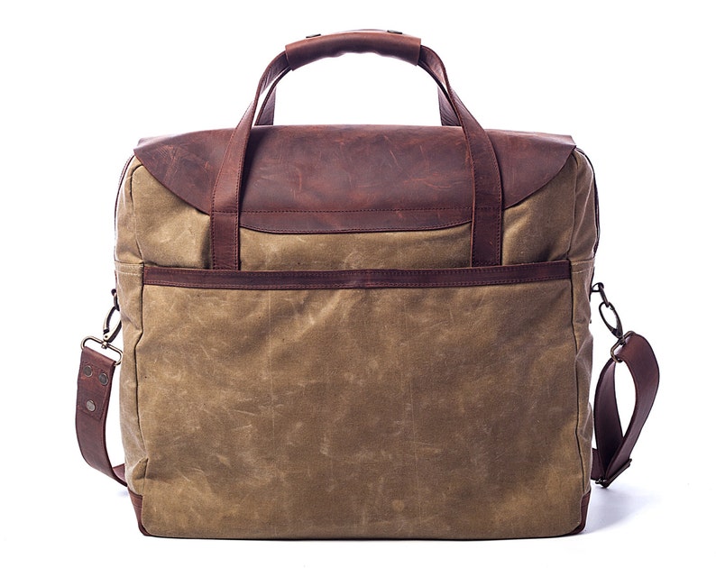 Canvas Laptop Bag, Men Bag, Waxed Canvas Bag, Men Laptop Bag, Canvas Men Bag, Waxed Bag image 4