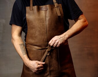 レザーエプロン ザ・プレミアム・Xクロス レザーエプロン ブラック | Brickwalls and