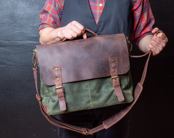 Mannen Messenger Bag, Messenger voor man, Satchel Bag voor mannen, handgemaakt door echte ambachtslieden