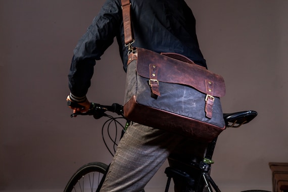 Mens Messenger Bag, Leather Messenger Bag, Canvas Messenger Bag, Handmade  by Real Artisans 