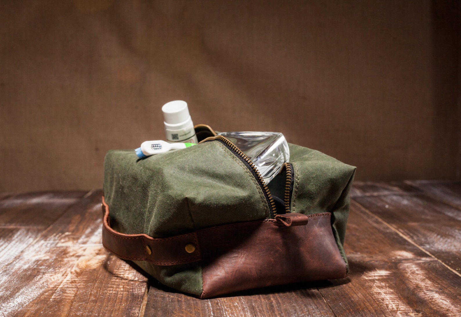 Mens Toiletry Bag Leather Toiletry Bag Toiletry Case for Etsy