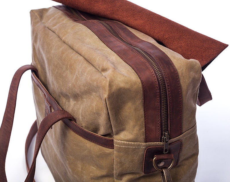 Canvas Laptop Bag, Men Bag, Waxed Canvas Bag, Men Laptop Bag, Canvas Men Bag, Waxed Bag image 6