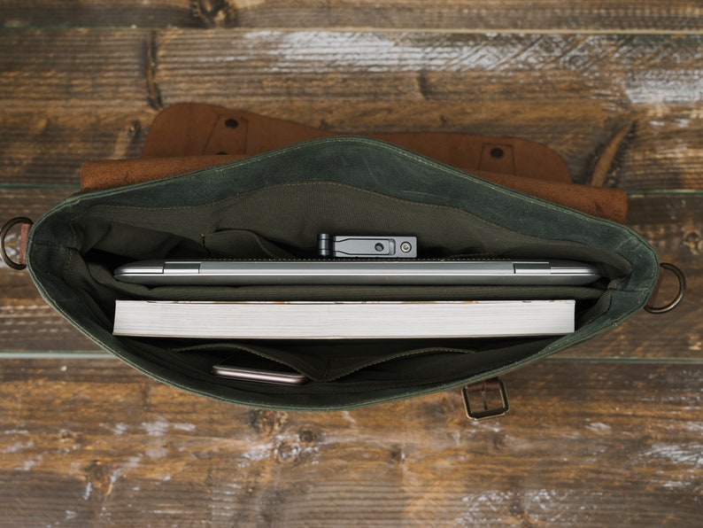 Mens Messenger Bag Leather Messenger Bag Canvas Messenger Etsy