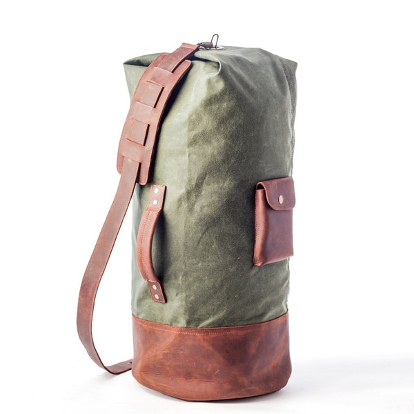 Sac de marin, toile cirée weekender, sac de marin cuir, sac de weekend, sac de marin homme