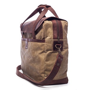 Canvas Laptop Bag, Men Bag, Waxed Canvas Bag, Men Laptop Bag, Canvas Men Bag, Waxed Bag image 5