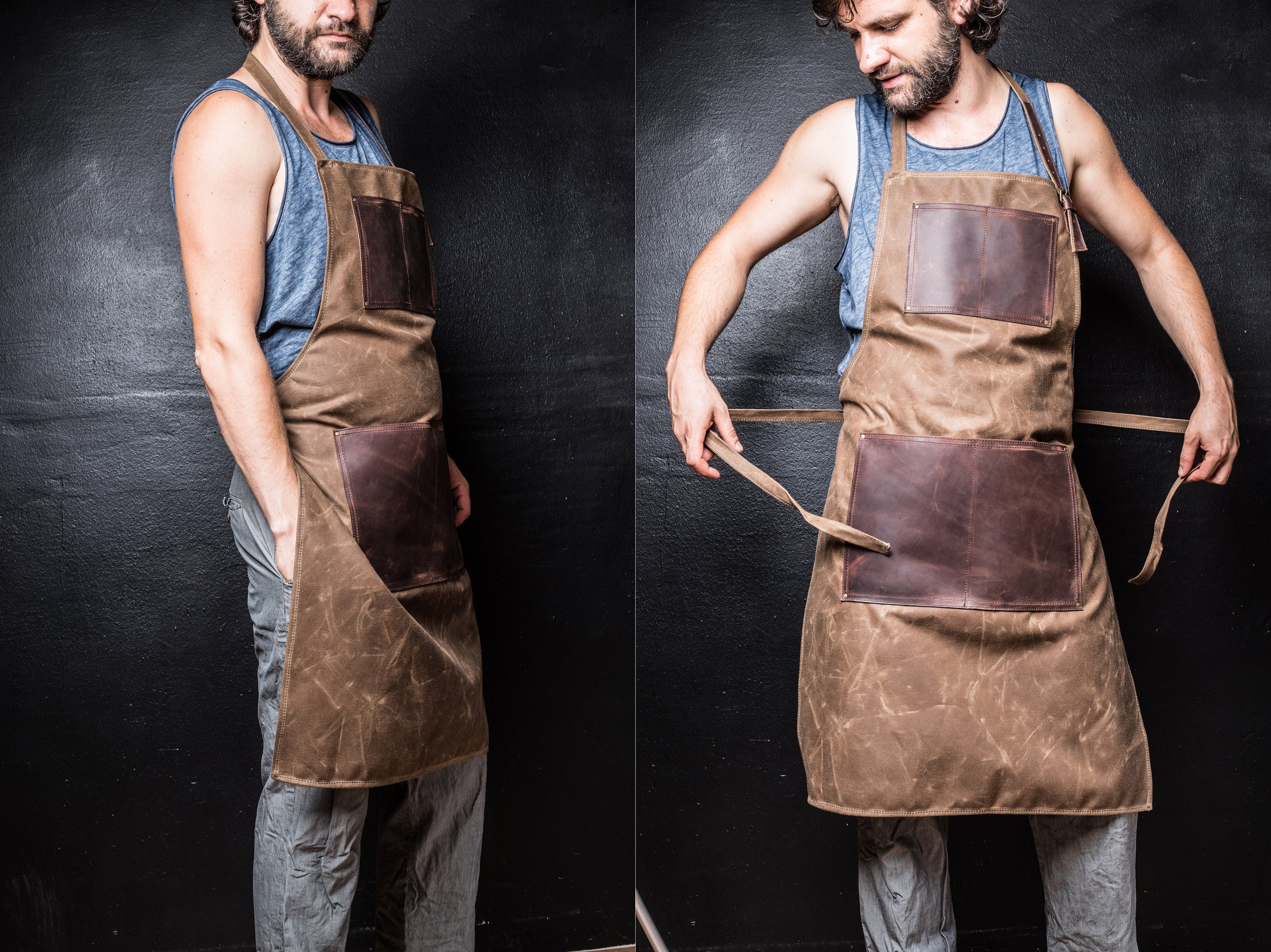 Canvas Apron - original Aprons by KrukGarage Atelier