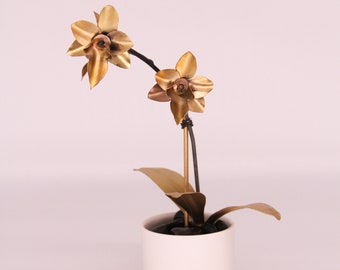 Orchid #2 Brass Metal Orchid Flower