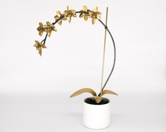 Orchid #7 Brass Metal Orchid Flower