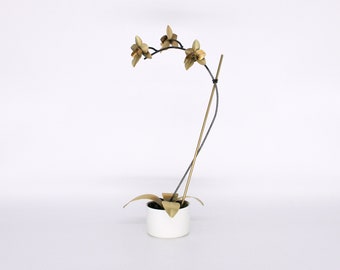 Orchid #11 Brass Metal Orchid Flower