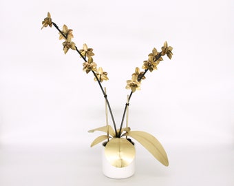Orchid #3 Brass Metal Orchid Flower