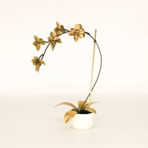 Orchid #9 Brass Metal Orchid Flower