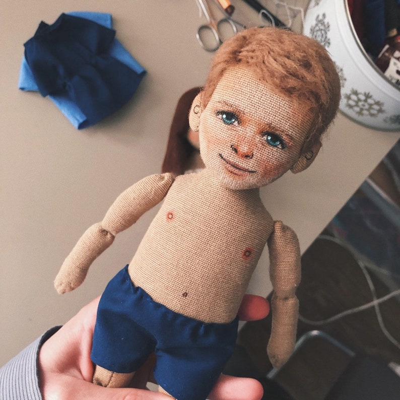 Fully stuffed Male blank doll body choose fabric color 25 Etsy