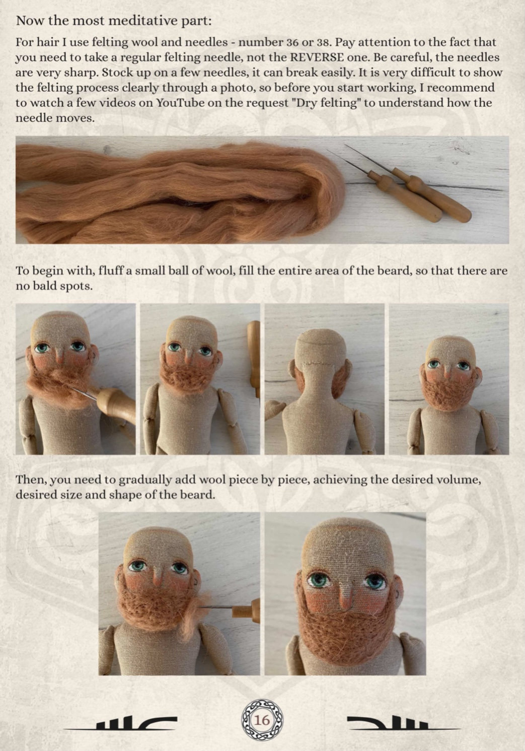 PDF tutorial 11 patterns How to create Viking man doll Etsy