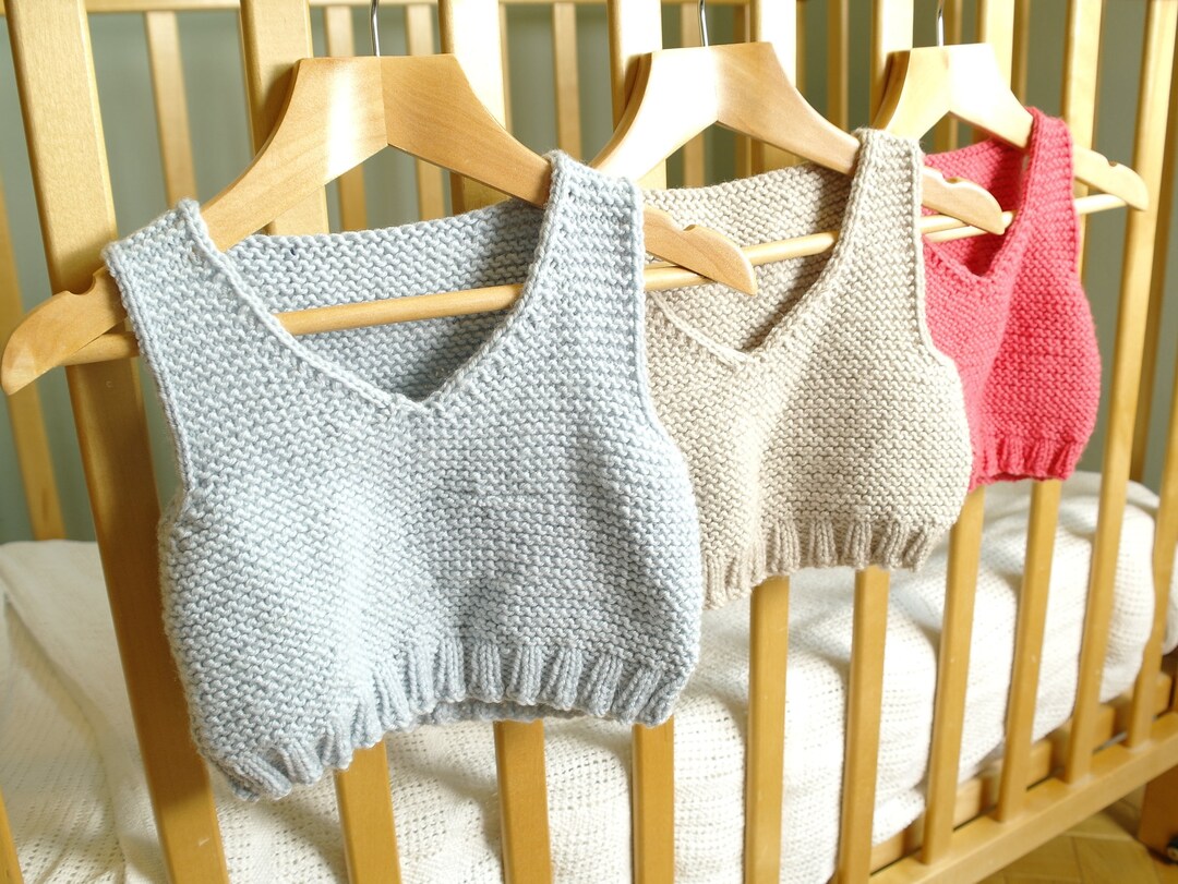 Easy Knitting Pattern Baby Vest / Baby Body Warmer / Baby Tank Top / Beginner Knitting Pattern