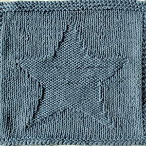 Star facecloth knitting pattern / Beginner knitting pattern / Star knitted square pattern / Dish cloth / Spa cloth / Blanket square