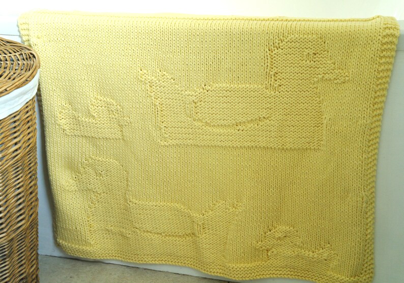 Easy Baby Blanket Duck Knitting Pattern / Duck & Duckling Baby Etsy UK
