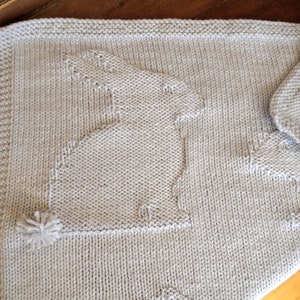 Easy Baby Blanket Knitting Pattern / Bunny blanket knitting pattern / Bunnies blanket knitting pattern / Easter knitting / Rabbit knitting image 8